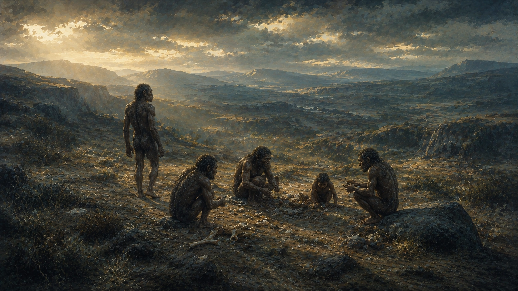 約180万年前のドマニシ周辺で、石や食物を扱いながら暮らす初期ホモ属の小さな集団